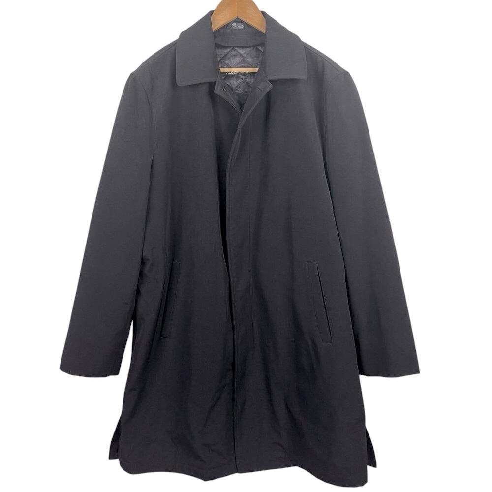 Black Kenneth Cole New York Rain & Stain resistant lined button up Coat 40R